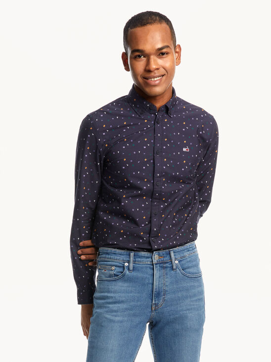 Camisa Oxford Mini Print American Eagle Nueva Original Camisa Oxford Mini Print American Eagle Nueva Original